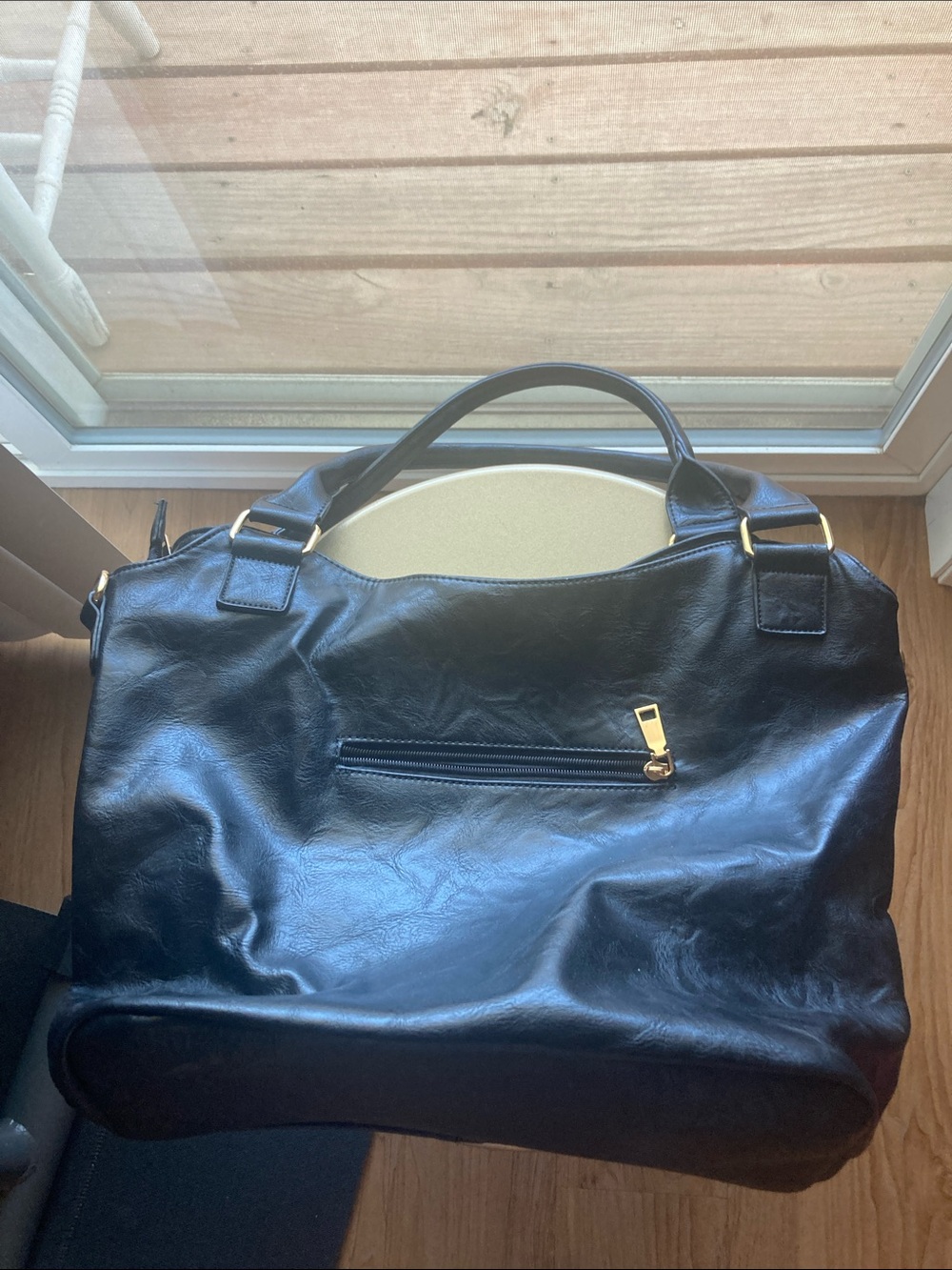 Large black tote purse - Picture 2 of 5